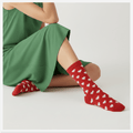 Love Knotes Red Furry Socks