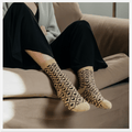 Heart Glory Black Furry Socks