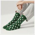 Love Knotes Green Furry Socks