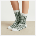 Heart Glory Green Furry Socks