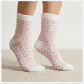 Heart Glory Pink Furry Socks
