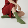 Pumped Up Green Heart Furry Socks
