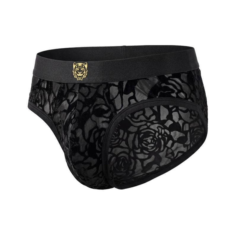Royal Bloom Sheer Mesh Luxe Briefs