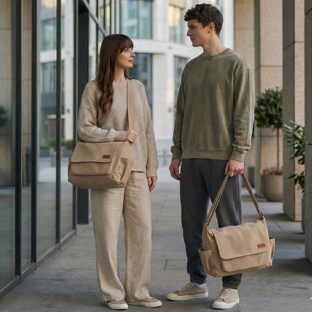 Beige Boxy Bag