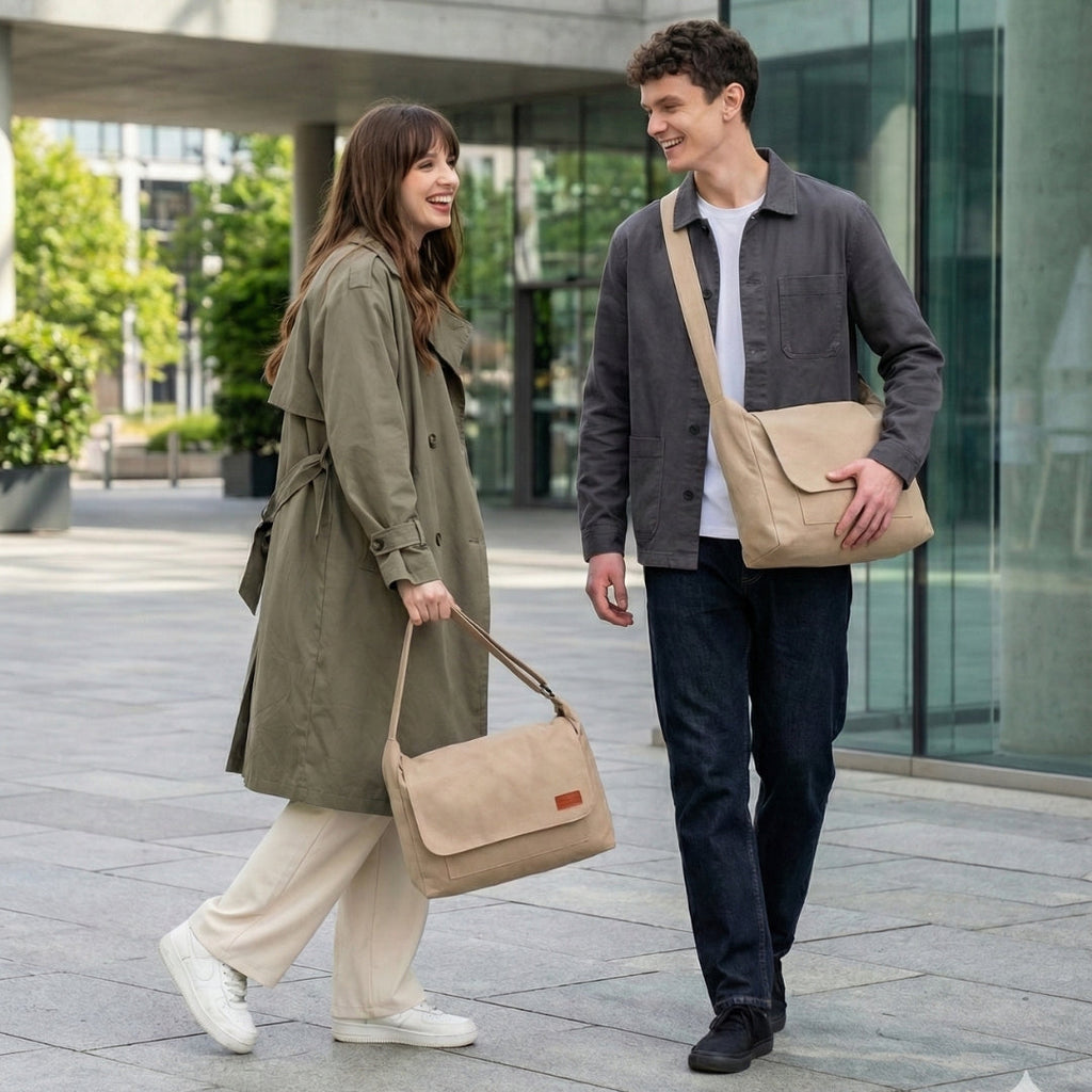 Beige Messenger Bag