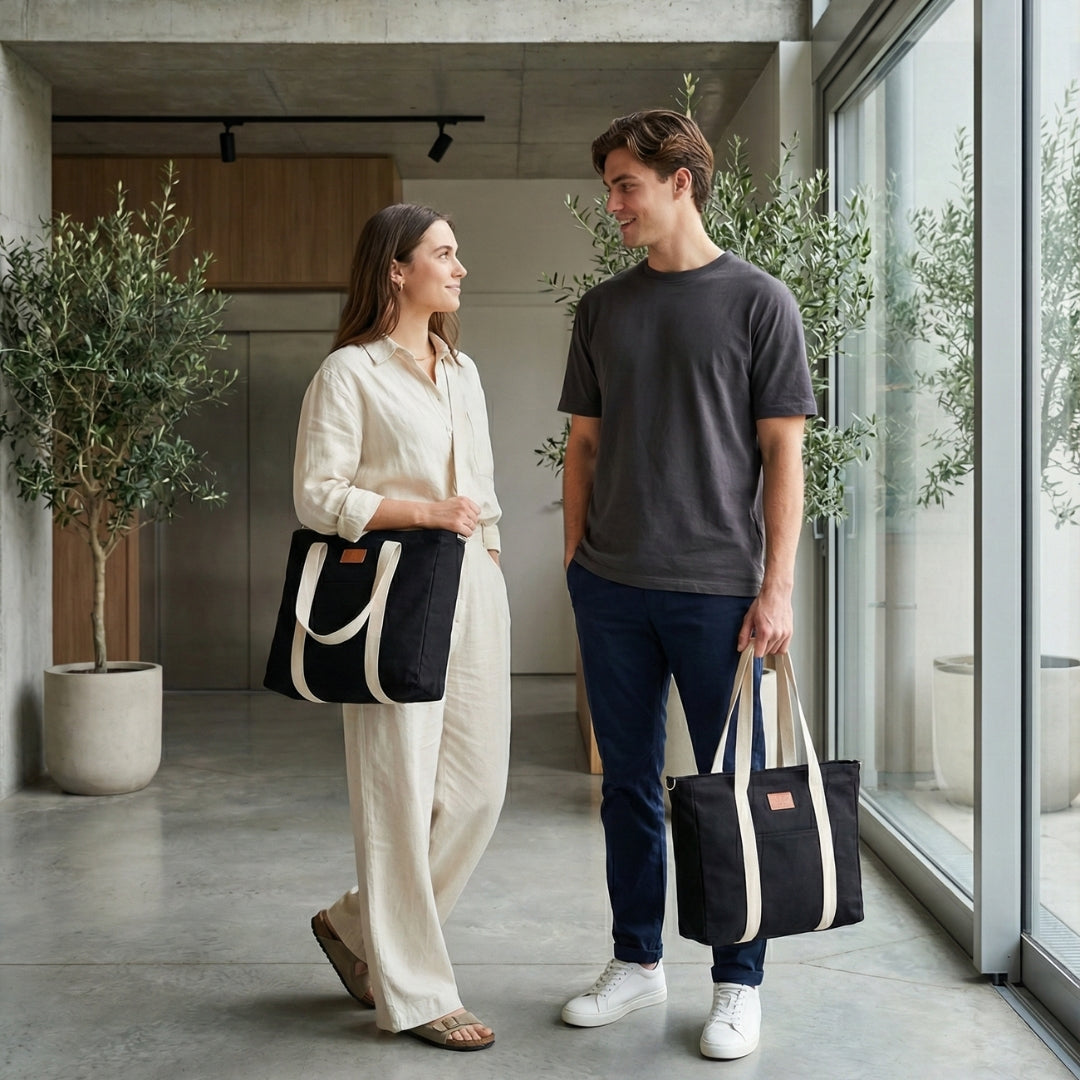 BLACK TOTE BAG
