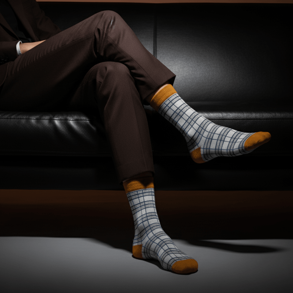 Elegant Check- Mustard/White