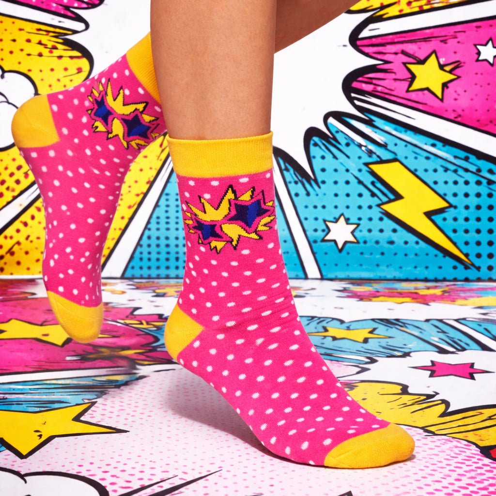Sockscarving® Retro Glasses Pop Full-Length Edition