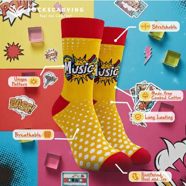 Sockscarving® Music Pop Full-Length Edition (Pack of 1)